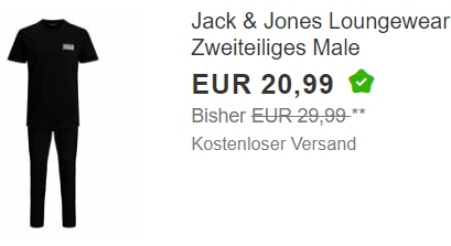 Jack & Jones: Loungewear-Set für 20,99 Euro frei Haus via Ebay