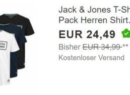 Jack & Jones: Dreierpack T-Shirts für 24,49 Euro frei Haus