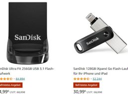 SanDisk: USB-Stick im Mini-Format mit 256 GByte für 24,99 Euro