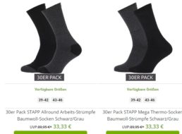 Outlet46: 30 Paar Stapp-Socken für 33,33 Euro frei Haus