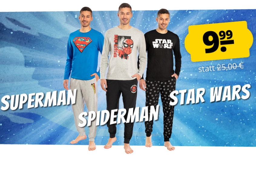 Sportspar: Superhelden-Pyjamas für 9,99 Euro