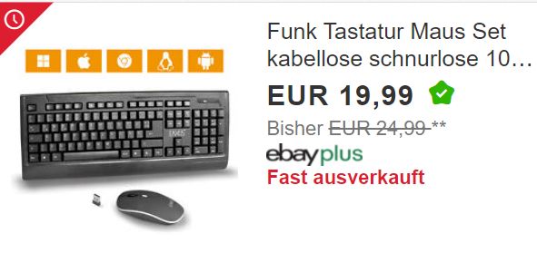 Ebay: Funk-Tastatur-Maus-Set "Venio V2" für 19,99 Euro