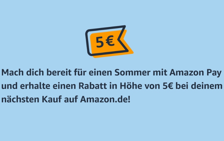 Amazon: 5 Euro Rabatt bei Nutzung von Amazon Pay