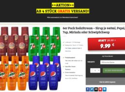 Dealclub: Sodastream-Sirup im Sechserpack für 9,99 Euro