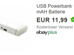 Ebay: Powerbank mit 10.000 mAh und LED-Licht für 11,99 Euro