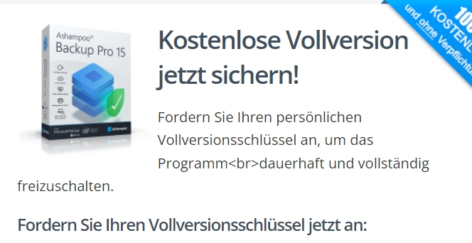 Gratis: Ashampoo Backup Pro 15 für kurze Zeit kostenlos