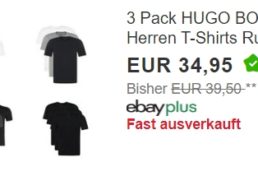 Hugo Boss: Dreierpack T-Shirts für 34,95 Euro frei Haus