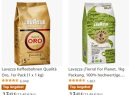 Amazon: Lavazza-Kaffeebohnen mit Rabatt