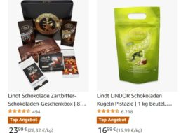 Lindt: Zartbitter-Geschenkbox via Amazon für 23,99 Euro