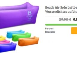 Dealclub: Air-Sofa für 13,85 Euro mit Versand