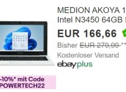 Ebay: Aldi-Notebook Medion Akoya E11202 als B-Ware für 149,99 Euro