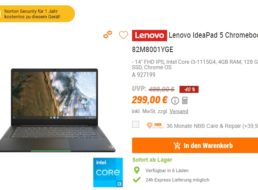 NBB: „Lenovo IdeaPad 5 Chromebook“ mit Core i3-CPU für 299 Euro