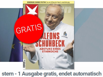 Gratis: Eine Ausgabe "Stern" zum Nulltarif ohne Extra-Kündigung