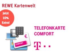 Rewe Kartenwelt: 10 Prozent Extra-Guthaben mit der „Telefonkarte Comfort“