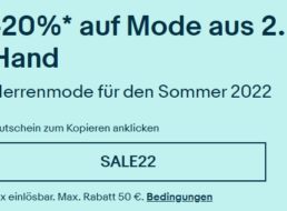 Ebay: 20 Prozent Rabatt für Mode aus zweiter Hand