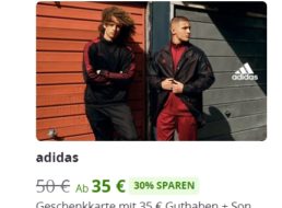 Adidas: Gutscheine über 50 Euro für 35 Euro