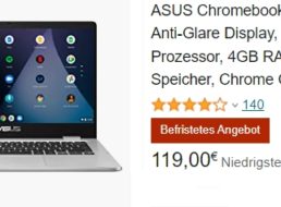 Amazon: Asus-Chromebook für 119 Euro frei Haus