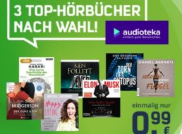 Audioteka: 3 Hörbücher für einmalig 99 Cent sichern