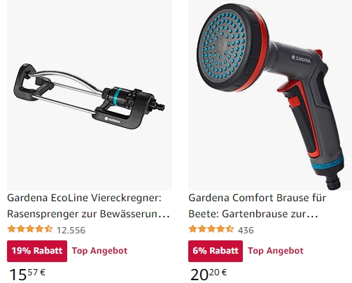 Gardena: Sale bei Amazon mit Gartenartikeln ab 5,39 Euro