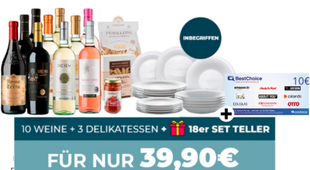 Gratis: Bestchoice-Gutschein zum Giordano-Weinpaket für 39,99 Euro