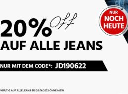 Jeans Direct: 20 Prozent auf alles, auch auf Sale-Artikel