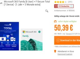 NBB: 15 Monate Microsoft 365 Family für 50,39 Euro