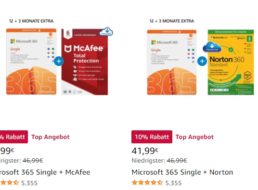 Amazon: 15 Monate Microsoft 365 Single & McAfee für 41,99 Euro