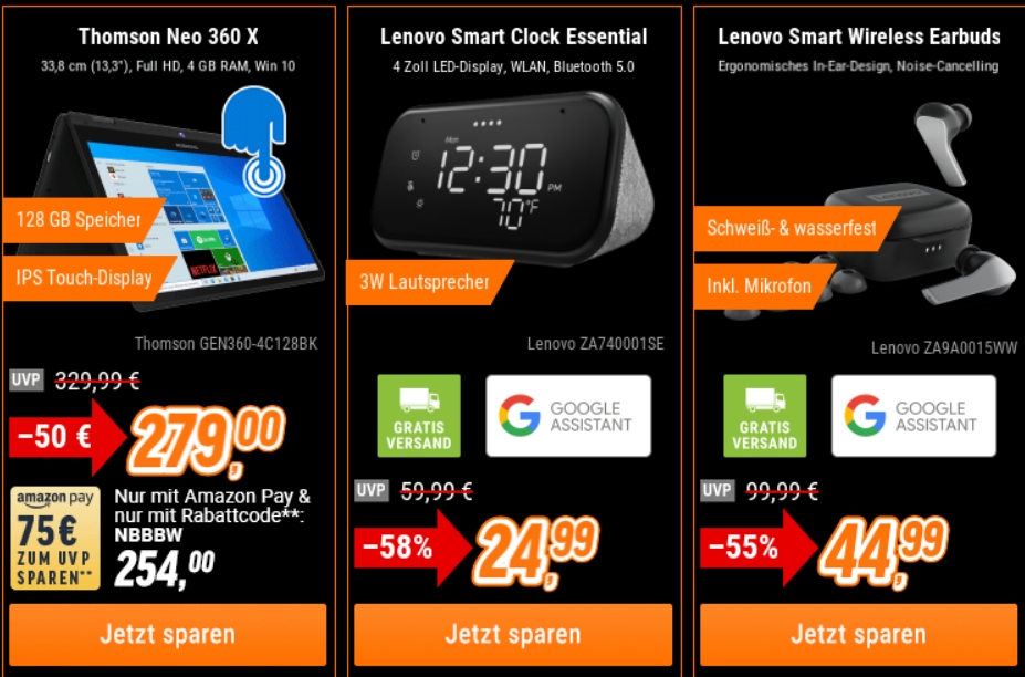 NBB: Black Week mit Lenovo Smart Clock für 24,99 Euro