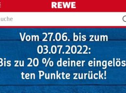 Rewe: 4 Euro Guthaben bei Einlösung von 2000 Payback-Punkten