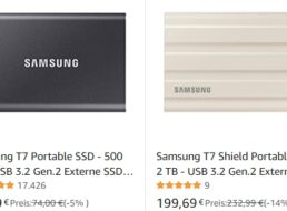 Samsung: Portable SSDs ab 69,99 Euro via Amazon