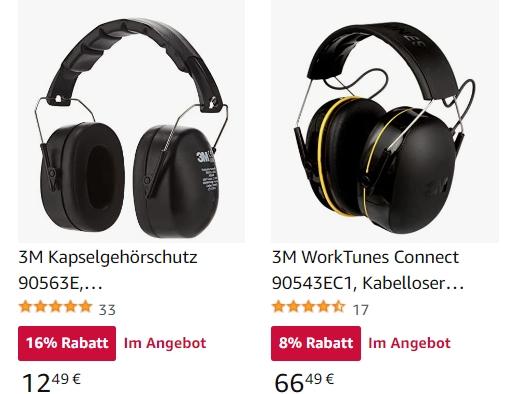 3M: Sale bei Amazon mit Gehörschutz und Klebebändern