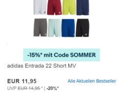 Adidas: Shorts via Ebay für 10,15 Euro frei Haus mit Gutschein