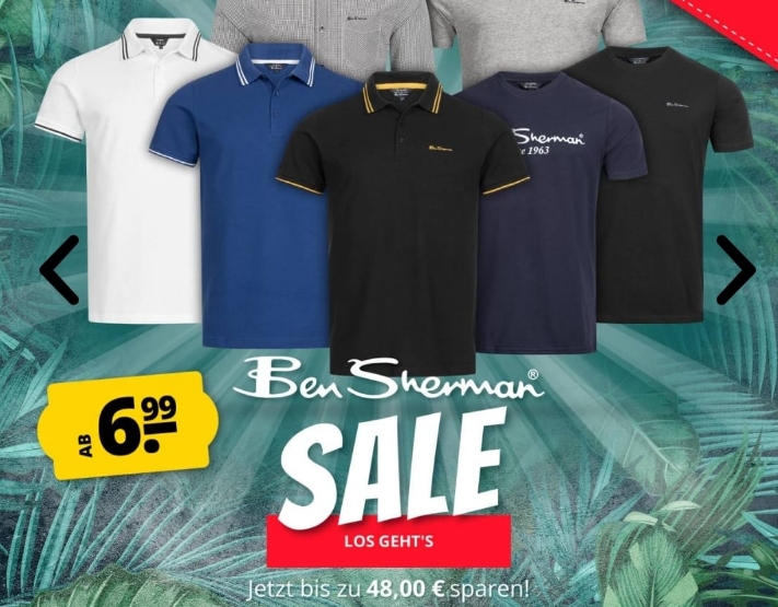 Ben Sherman: Sale bei Sportspar mit Mode ab 6,99 Euro