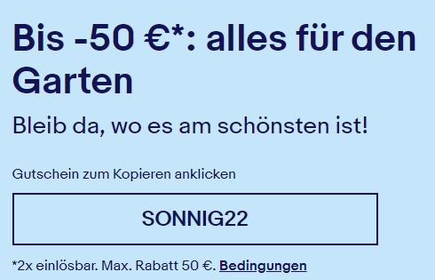 Ebay: 10 Prozent Rabatt auf Bewässerungsartikel und Pools