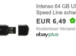 Ebay: Intenso USB-Stick mit 64 GByte für 6,49 Euro frei Haus