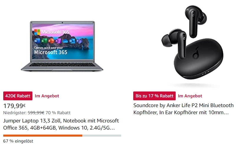 Amazon: Jumper-Notebook mit Microsoft 365 für 179,99 Euro