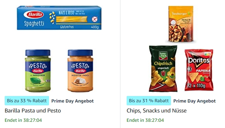 Prime Day: Lebensmittel-Schnäppchen im Überblick