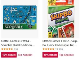 Mattel: Spiele für den Urlaub via Amazon mit Rabatt