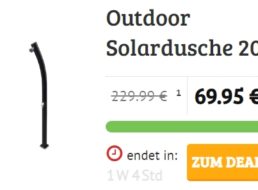 Dealclub: Outdoor-Solardusche für 69,95 Euro frei Haus