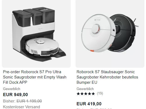 Ebay: "Roborock S7 Pro Ultra" für 949 Euro frei Haus