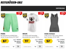 Sportspar: Restgrößen-Sale mit über 400 Artikeln ab 1,11 Euro