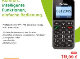 Völkner: Seniorenhandy „Profoon Senior PM-778“ für 19,99 Euro frei Haus