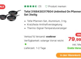 Völkner: Tefal-Pfannenset für 79,99 Euro frei Haus