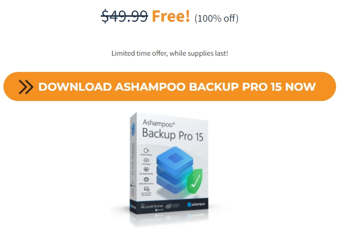 Gratis: Ashampoo Backup Pro 15 zum Nulltarif