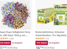 Amazon: Süßigkeiten von Chupa Chups und Ricola mit Rabatt