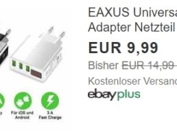 Ebay: USB-Adapter mit drei Ladeslots für 9,99 Euro