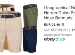 Geographical Norway: Bermudas via Ebay für 29,49 Euro frei Haus