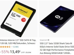 Amazon: Intenso-SSD mit 128 GByte für 13,49 Euro