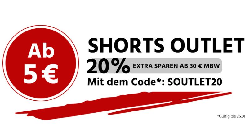 Jeans Direct: 20 Prozent Rabatt auf Shorts