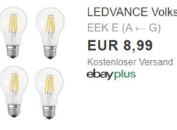 LEDVANCE: Volkslicht im Sechserpack für 8,99 Euro